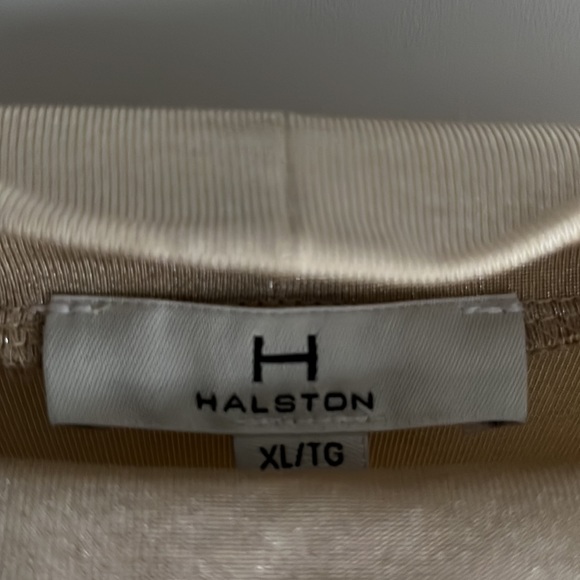 Mock Turtleneck Gold Shimmery Flowy Blouse Size XL - Picture 3 of 5